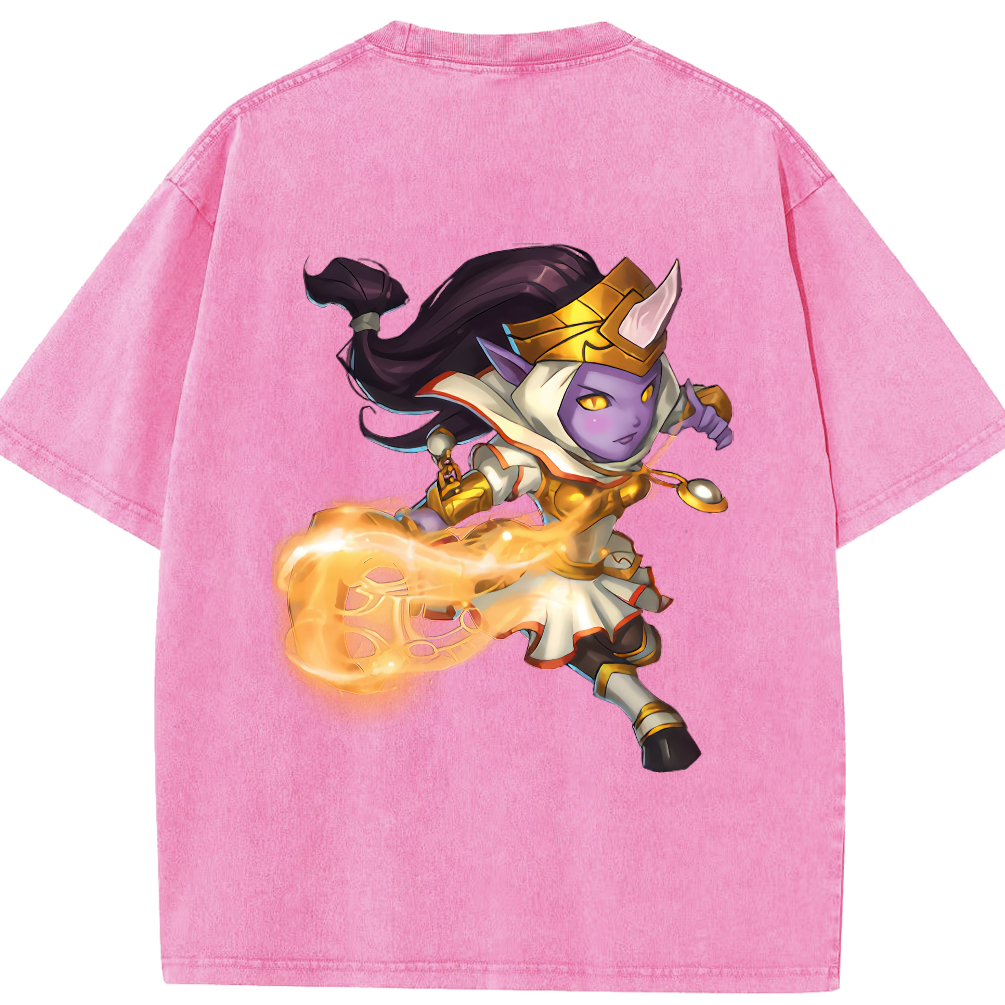 リーグ・オブ・レジェンド League of Legends LOL 綿100% ヴィンテージ風 半袖Tシャツ（背面プリント）